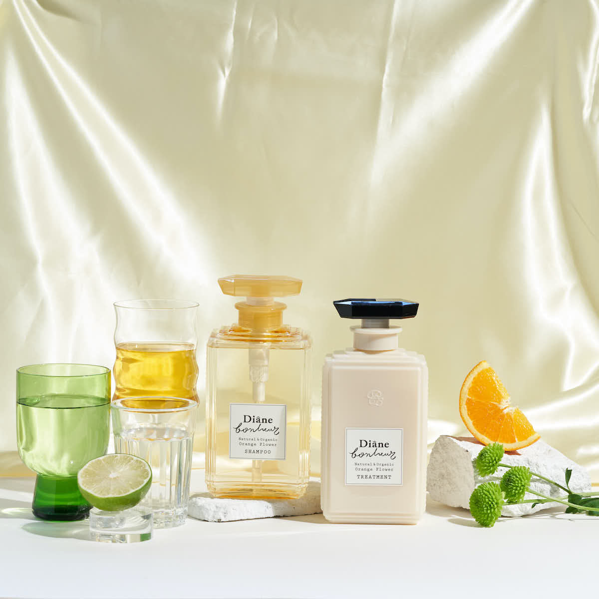 Bonheur ORANGE FLOWER series shampoo & Treatment with glasses setting